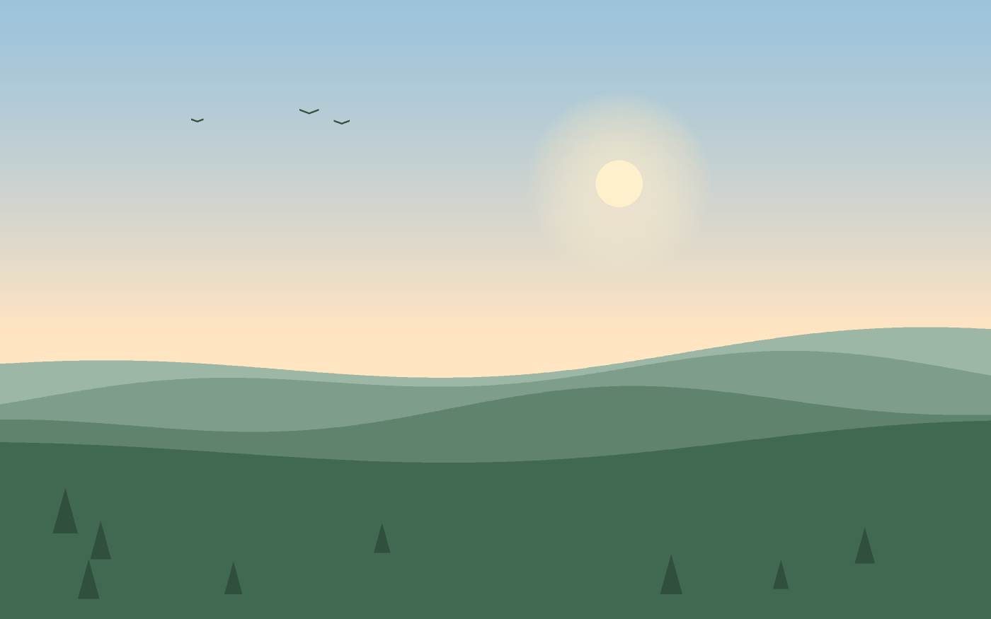 Illustrazione di un paesaggio
