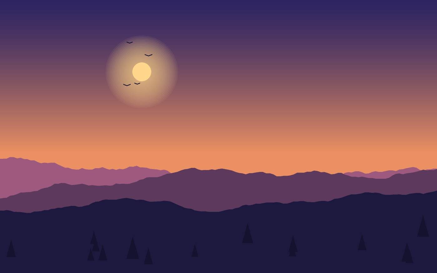 Illustrazione di un paesaggio